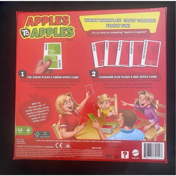 Mattel Apples to Apples Family Party Card Game - Picture 2 of 2